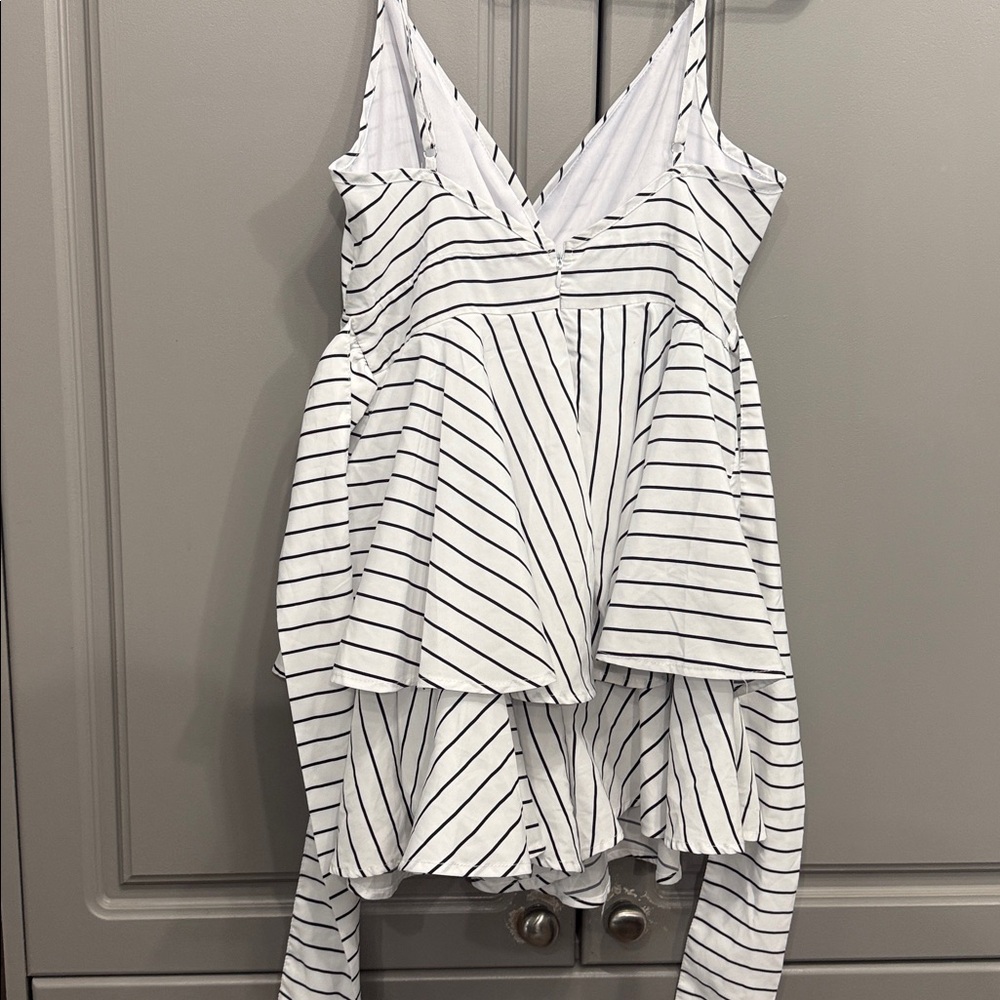 Forever 21 Black and White Striped romper - Picture 3 of 7
